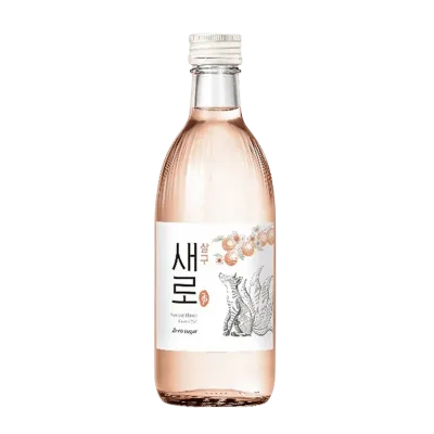 Soju Coreano Sabor Albaricoque Zero Sugar Saero Lotte 360ml Bajo en Calorías